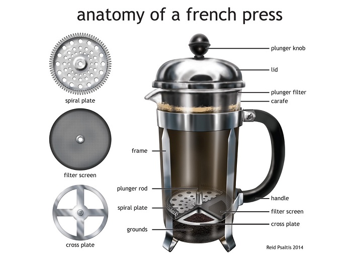 anatomy of a french press