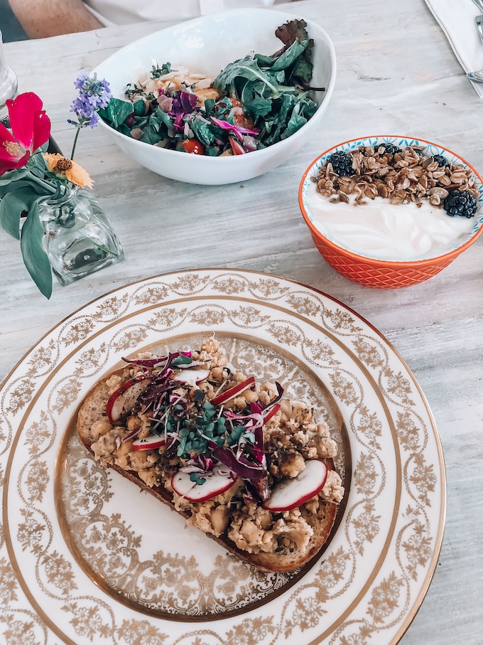 Fiddlehead Fern Chickpea Toast