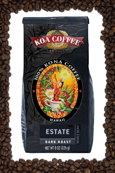 Estate Dark Roast Whole Bean 100% KONA Coffee